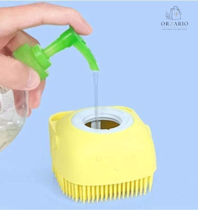 Silicone Soft Cleaning Body Bath Brush Shampoo Dispenser