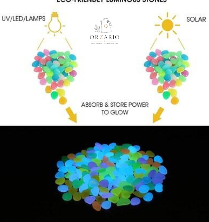 Luminous Stones - Mixed Color Glow Stones (100 pcs)