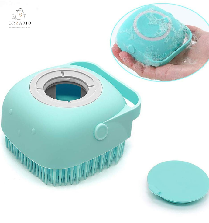 Silicone Soft Cleaning Body Bath Brush Shampoo Dispenser
