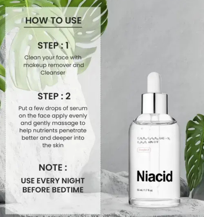 Niacid Face Serum | For Acne Marks, Dark Spots & Pitted Scars