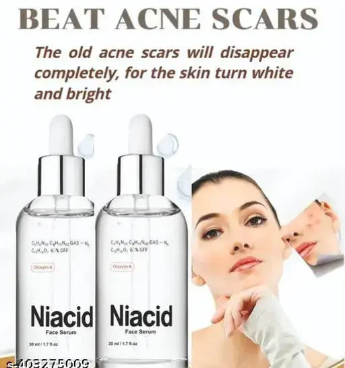 Niacid Face Serum | For Acne Marks, Dark Spots & Pitted Scars