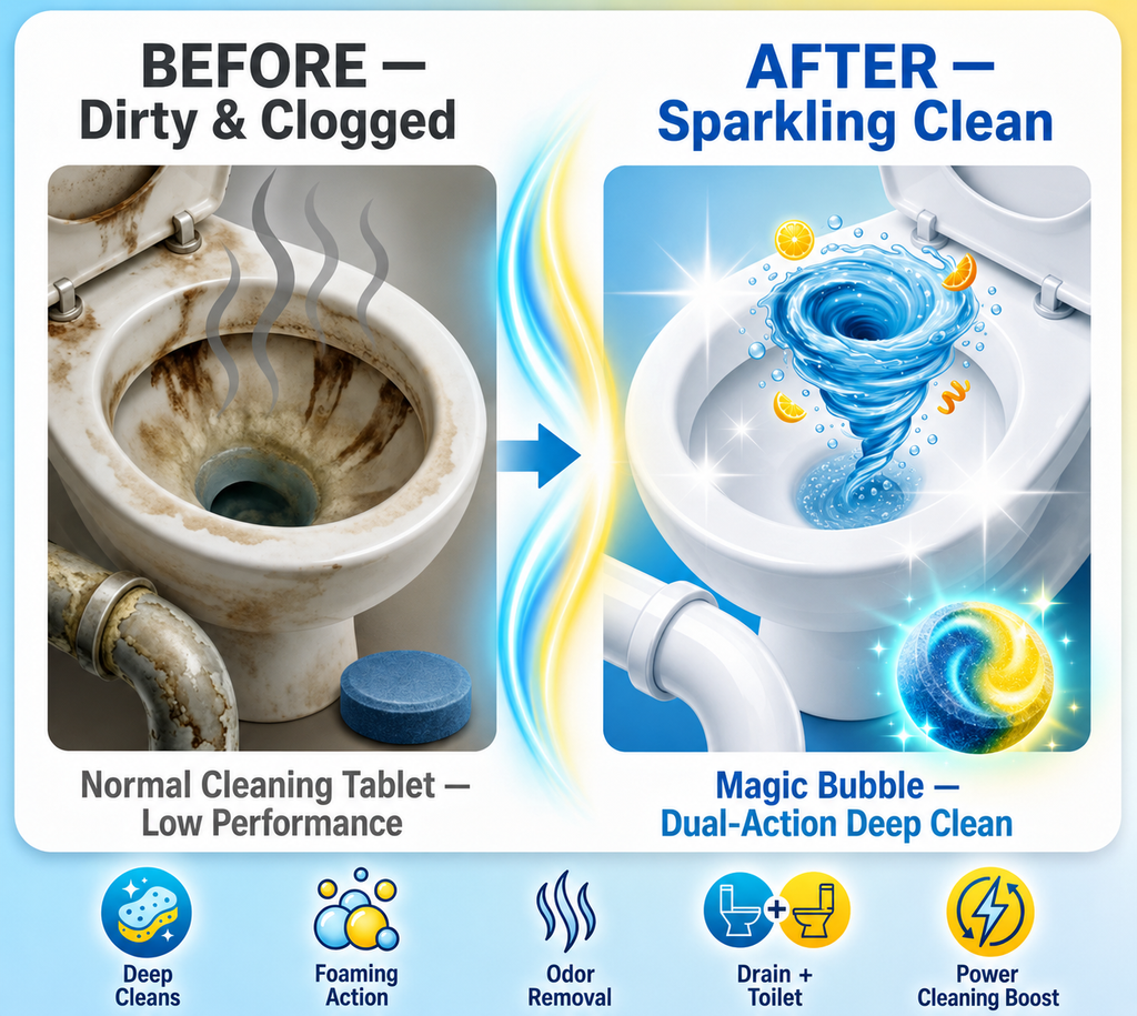 Magic Bubble Toilet Cleaning Tablets (24 Tablets)