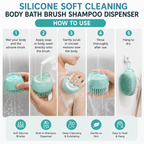 Silicone Bath Brush with Shampoo Dispenser | Deep Clean & Scalp Massage