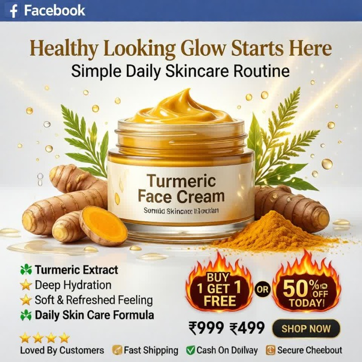 Turmeric Face Cream (Pack of 2) | Bright & Glowing Skin Formula