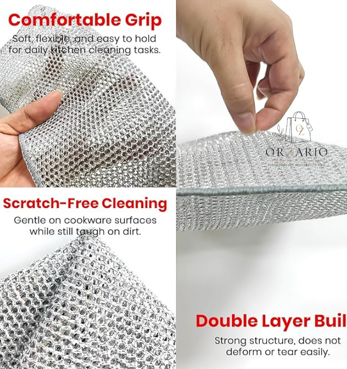 Double Layered Non-Scratch Wire Dishcloth